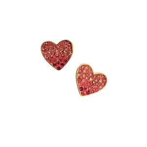 BaubleBar Pink and Gold Heart Earrings